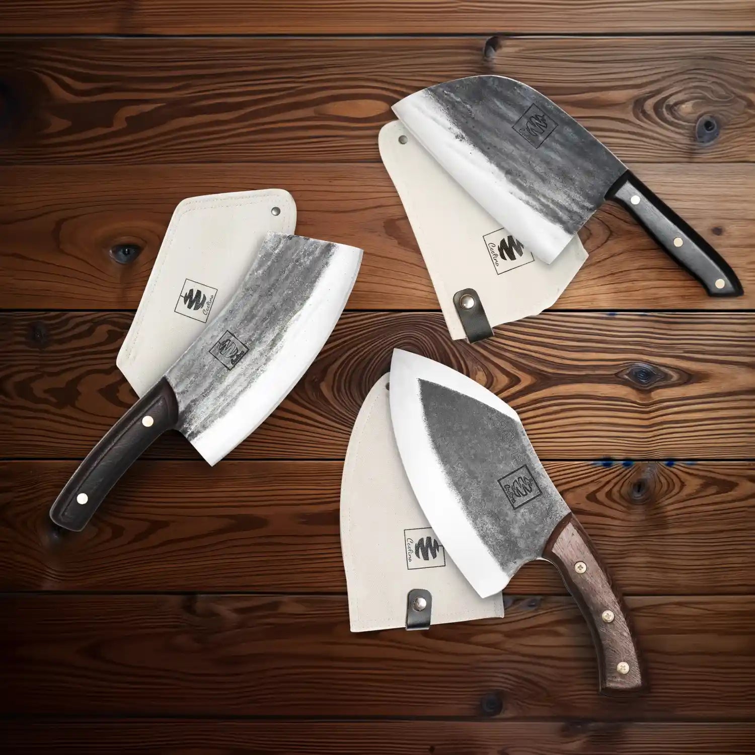 Handforged Knives & Display Set
