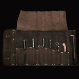 Leather Roll-Up Knife Bag