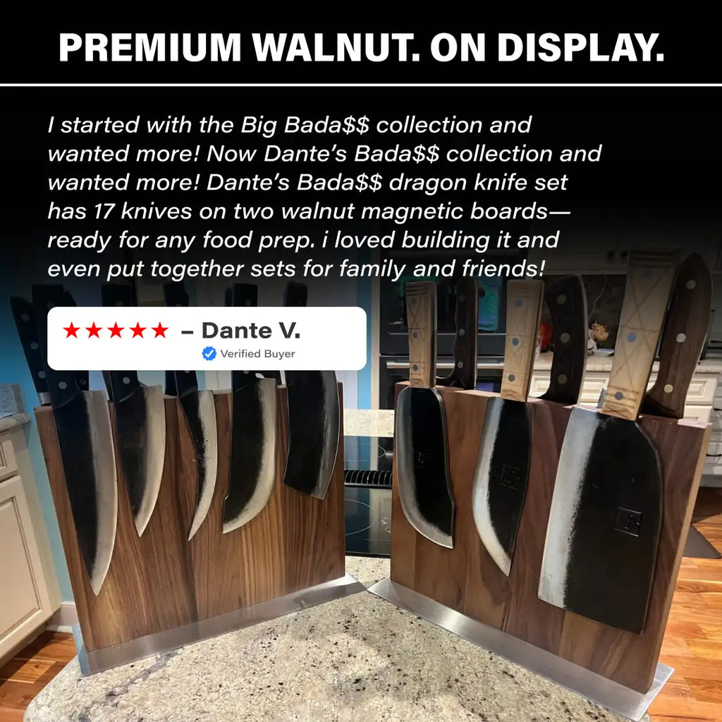 Walnut Magnetic Knives Holder