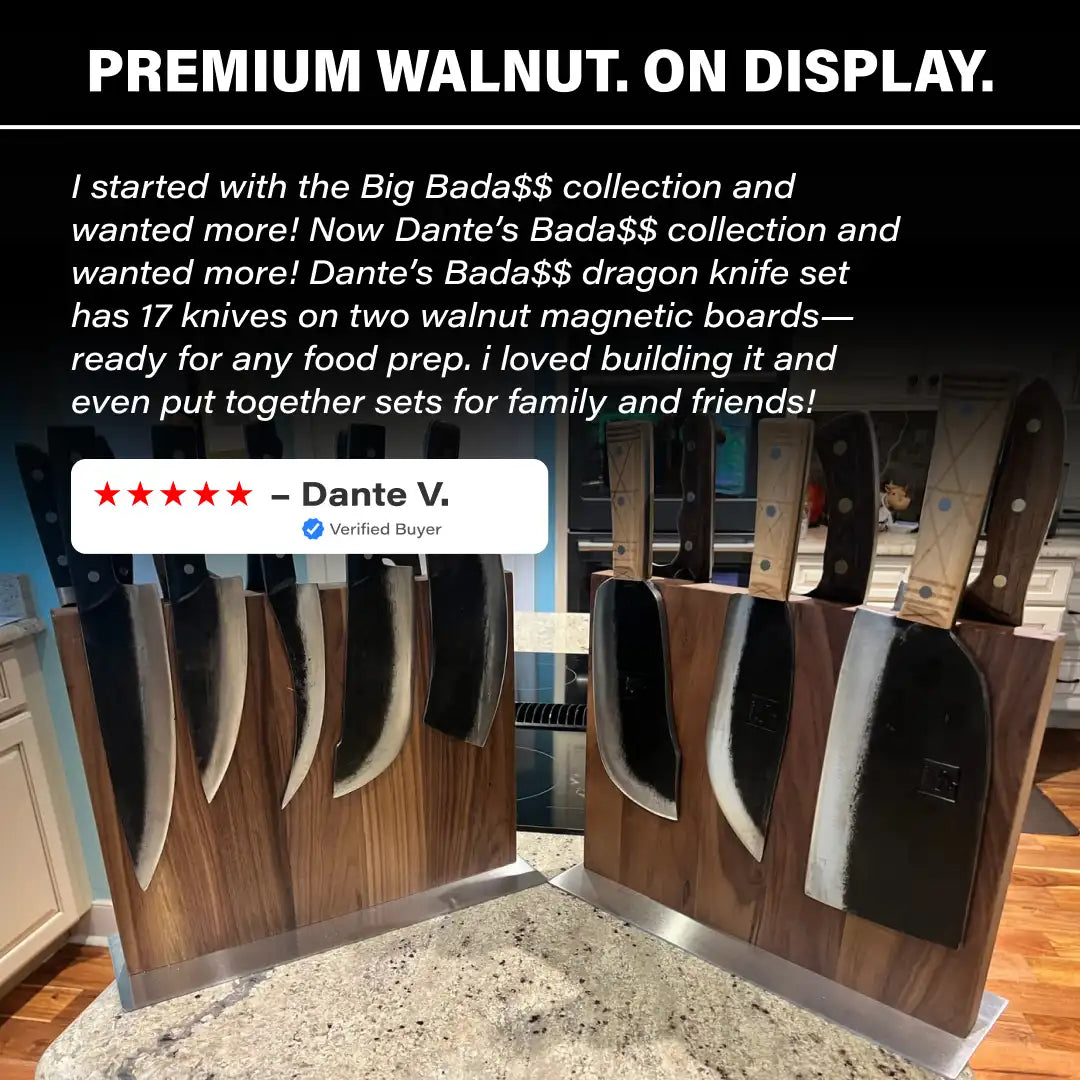 Walnut Magnetic Knives Holder