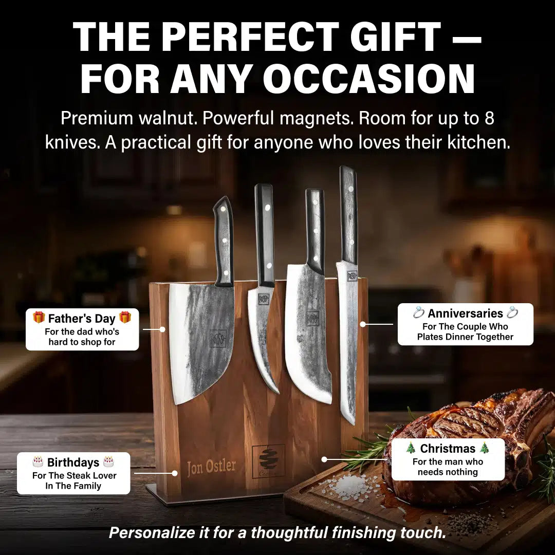Walnut Magnetic Knives Holder